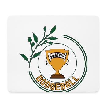 Dodgeball Siegerin Dodgeballerin Spielerin Sieg - Mousepad (Querformat) - Weiß - Vorne