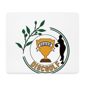 Discgolf Siegerin Discgolferin Spielerin Sieg - Mousepad (Querformat) - Weiß - Vorne