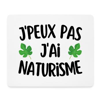 J'peux pas j'ai naturisme - Tapis de souris (format paysage) - blanc - Devant