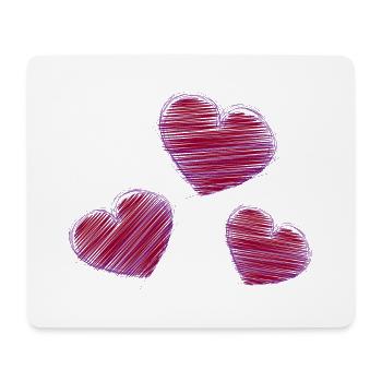 HEART. HEARTS. SAINT VALENTINE. LOVE. LOVE. CHRISTMAS - Mouse Pad (horizontal) - white - Front