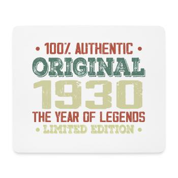 Legend since 1930 Born in 1930 - 94th birthday - Mouse Pad (horizontal) - white - Front