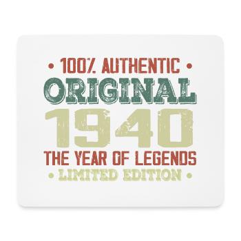 Legend Since 1940 Born in 1940 - 84th Birthday - Mouse Pad (horizontal) - white - Front