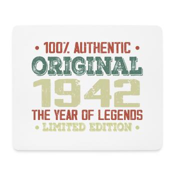 Legend Since 1942 Born in 1942 - 82nd Birthday - Mouse Pad (horizontal) - white - Front