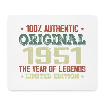 Legend Since 1951 Born in 1951 - 73rd Birthday - Mouse Pad (horizontal) - white - Front