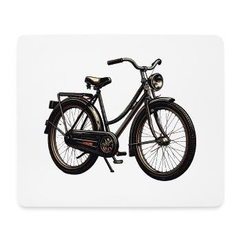 Vintage Bicycle Illustration City Bike - Mouse Pad (horizontal) - white - Front