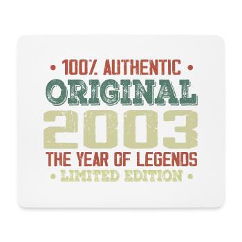 Legende seit 2003 Jahrgang 2003 - 21. Geburtstag - Mousepad (Querformat) - Weiß - Vorne