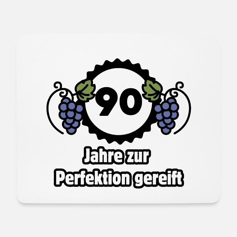 90. Geburtstag - 90 Jahre zur Perfektion gereift - Mousepad (Querformat) - Weiß