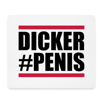 Dicker Penis lustiger spruch - Mousepad (Querformat) - Weiß - Vorne