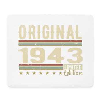 Original 1943 - Cadeau D’anniversaire Rétro 1943 - Tapis de souris (format paysage) - blanc - Devant