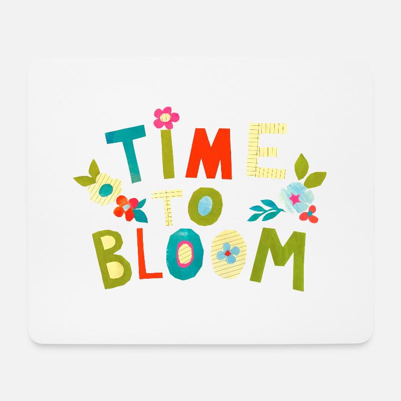 Time to bloom - Mousepad (Querformat) - Weiß