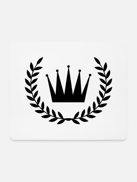 krone kranz laurel - Mousepad (Querformat) - Weiß