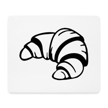 symbole de nourriture icône croissant - Tapis de souris (format paysage) - blanc - Devant