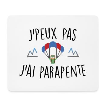 J'peux pas j'ai parapente - Tapis de souris (format paysage) - blanc - Devant