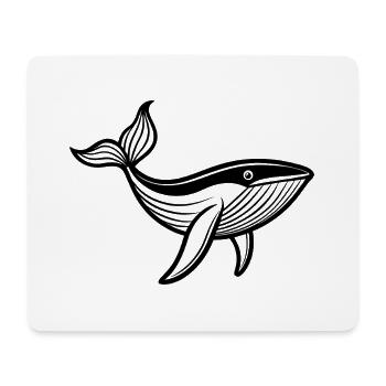 Buckelwal - Mousepad (Querformat) - Weiß - Vorne