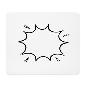 Explosionsblase Comic used look - Mousepad (Querformat) - Weiß - Vorne
