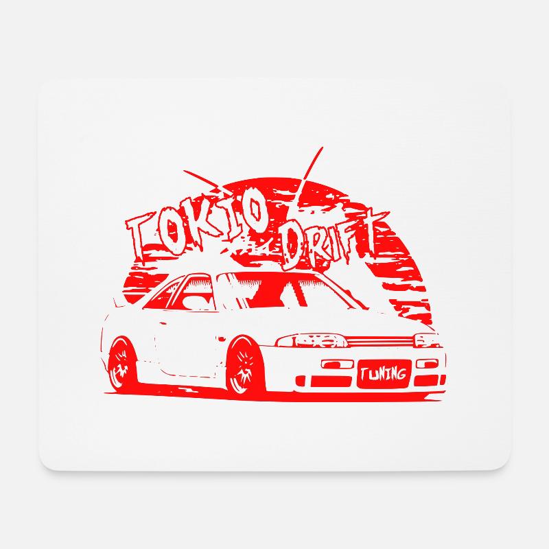 Tokio Drift Car - Mousepad (Querformat) - Weiß