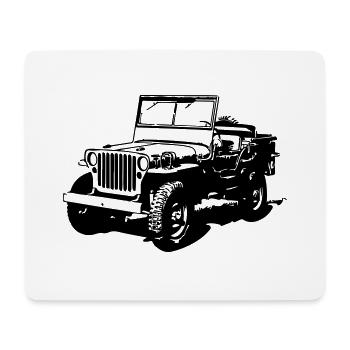 AVM Jeep 4x4 - VEKTOR - MEHRFARBIGES DESIGN - Mousepad (Querformat) - Weiß - Vorne