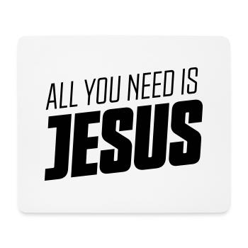 jesus saying faith - Mouse Pad (horizontal) - white - Front