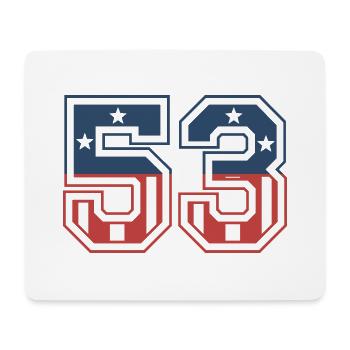 Nummer 53 USA - Mousepad (Querformat) - Weiß - Vorne