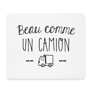 Schön wie ein LKW - Mousepad (Querformat) - Weiß - Vorne