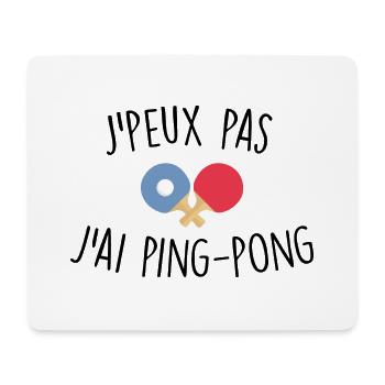 J'peux pas j'ai ping-pong - Tapis de souris (format paysage) - blanc - Devant