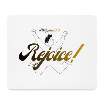 Freue dich immer im Herrn - Mousepad (Querformat) - Weiß - Vorne