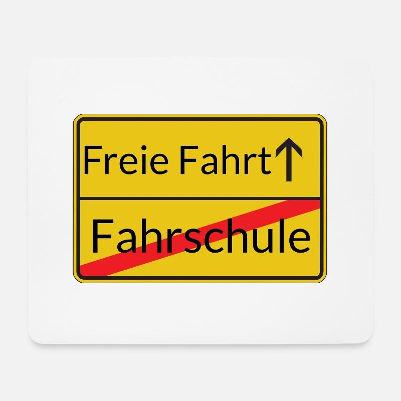 Führerschein bestanden Geschenk Fahrschule Spruch - Mousepad (Querformat) - Weiß