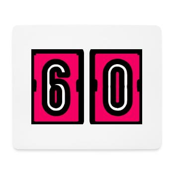 60. 60 JAHRE. 60-JÄHRIGES JUBILÄUM. 60. GEBURTSTAG. - Mousepad (Querformat) - Weiß - Vorne