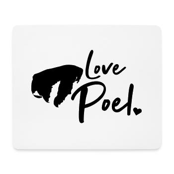 Love Poel - Mer Baltique Allemagne île de Silhouette - Tapis de souris (format paysage) - blanc - Devant