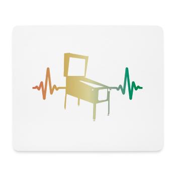 Herzschlag Flipper Pinball Puls - Mousepad (Querformat) - Weiß - Vorne