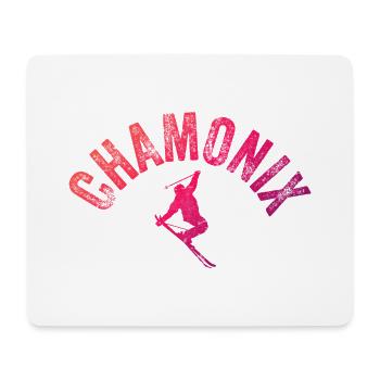 Chamonix Arch Skier Gradient - Mousepad (Querformat) - Weiß - Vorne
