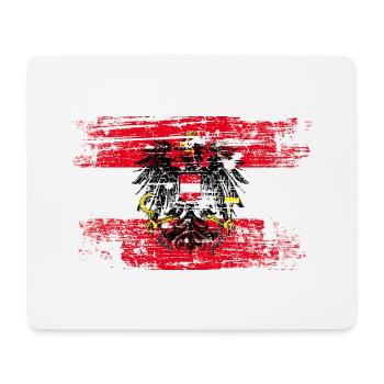 Österreich Austria Flagge Fahne Adler - Mousepad (Querformat) - Weiß - Vorne