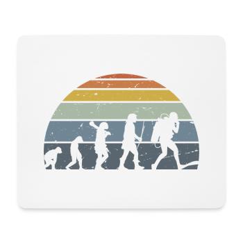 Die Evolution des Silhouettendesigns der Menschheit - Mousepad (Querformat) - Weiß - Vorne