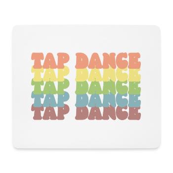 Danse de claquettes arc-en-ciel pastel - Tapis de souris (format paysage) - blanc - Devant