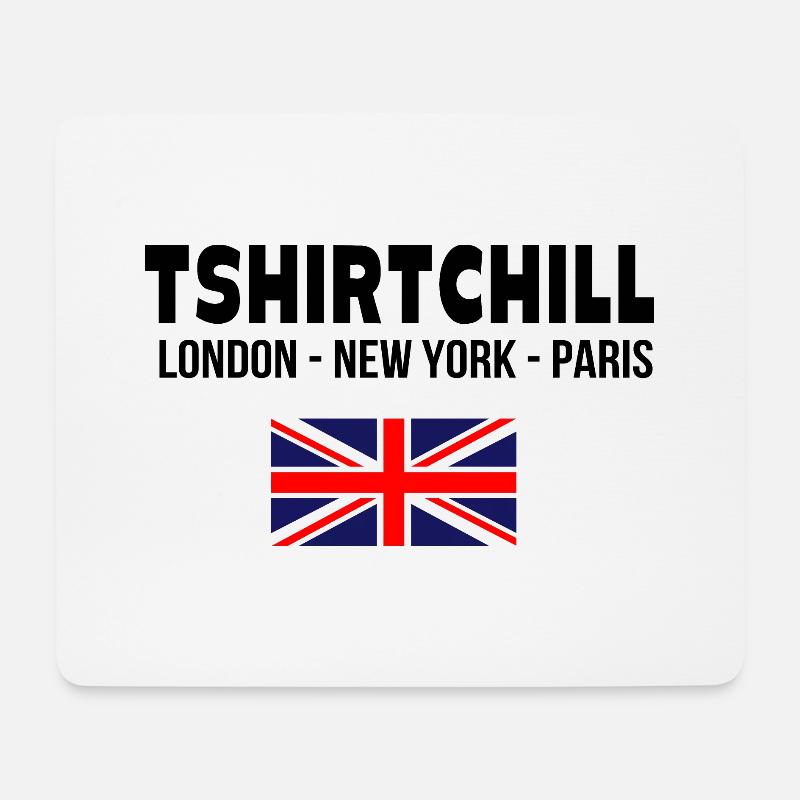 TSHIRTCHILL London New York Paris - Mousepad (Querformat) - Weiß