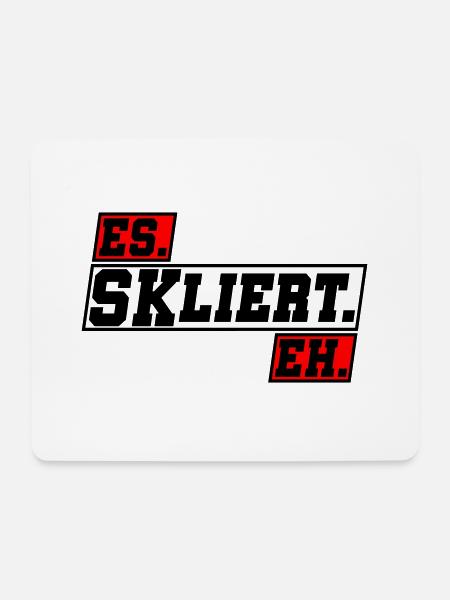 Es Eskaliert Eh | skliert SKliert |Farben änderbar - Mousepad (Querformat) - Weiß
