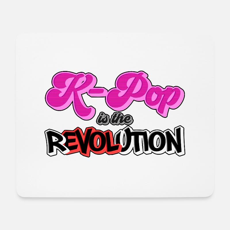 K-Pop Revolution Kpopfan - Mousepad (Querformat) - Weiß