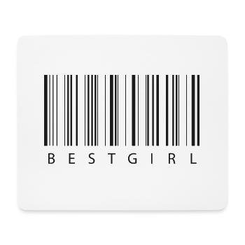 Bestgirl Barcode - meilleur ami - Tapis de souris (format paysage) - blanc - Devant