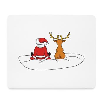 Lustiges Rentier Weihnachten Christmas Xmas - Mousepad (Querformat) - Weiß - Vorne