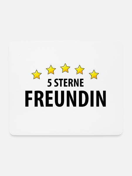 5 Sterne Freundin - Mousepad (Querformat) - Weiß