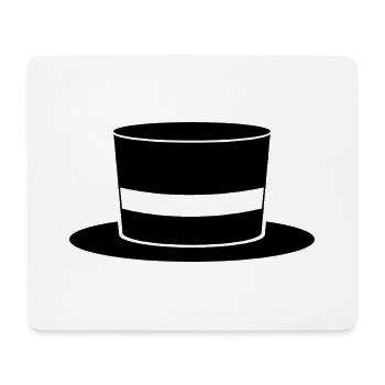 Haut-de-forme - Tapis de souris (format paysage) - blanc - Devant