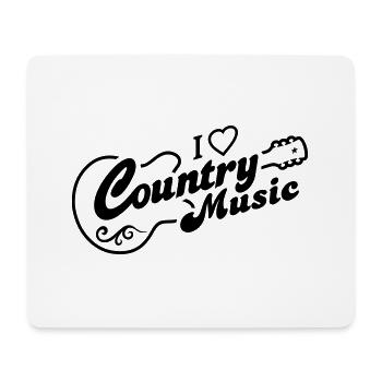 I LOVE COUNTRY MUSIC GUITAR - Mouse Pad (horizontal) - white - Front