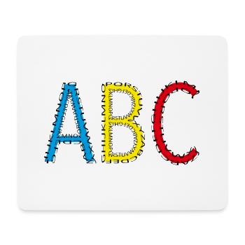 ABC - Schulstart - Schulkind - Mousepad (Querformat) - Weiß - Vorne