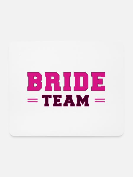 Brautteam Pink - Mousepad (Querformat) - Weiß
