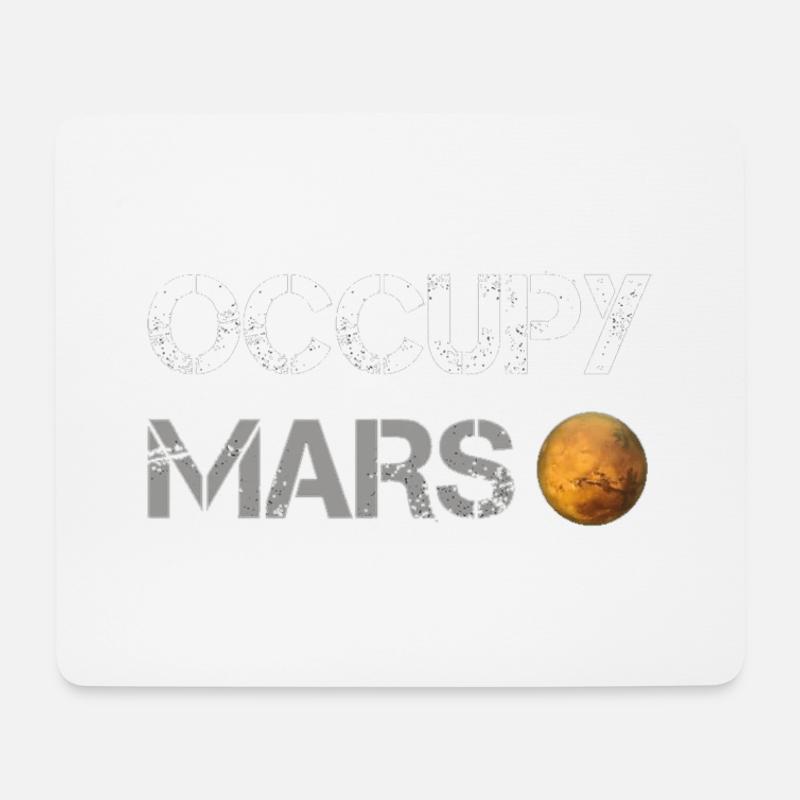 Mars besetzen - Mousepad (Querformat) - Weiß