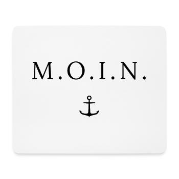 Moin Hamburg, Bremen, Sylt, Nordsee, Flensburg - Mousepad (Querformat) - Weiß - Vorne