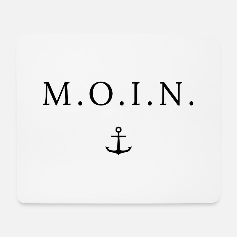 Moin Hamburg, Bremen, Sylt, Nordsee, Flensburg - Mousepad (Querformat) - Weiß