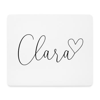 Clara Name Vorname Mädchen - Mousepad (Querformat) - Weiß - Vorne