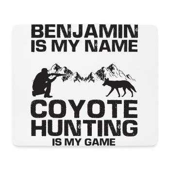 Kojotenjäger Design für Kojotenjagd - Mousepad (Querformat) - Weiß - Vorne