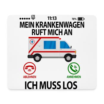 Notfallsanitäter Rettungssanitäter Krankenwagen - Mousepad (Querformat) - Weiß - Vorne